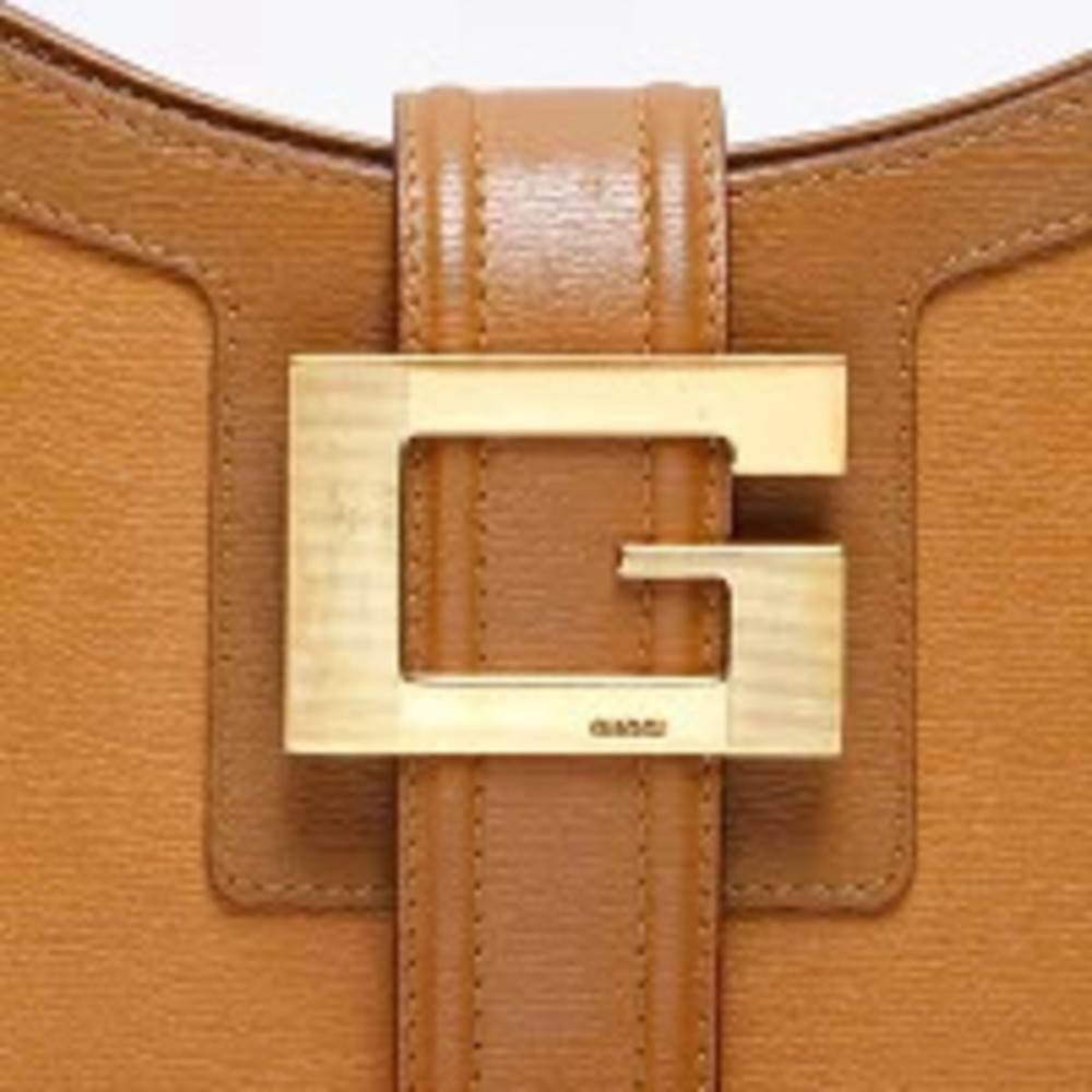 Gucci leather brown shoulder logo bag - Picture 9 of 13